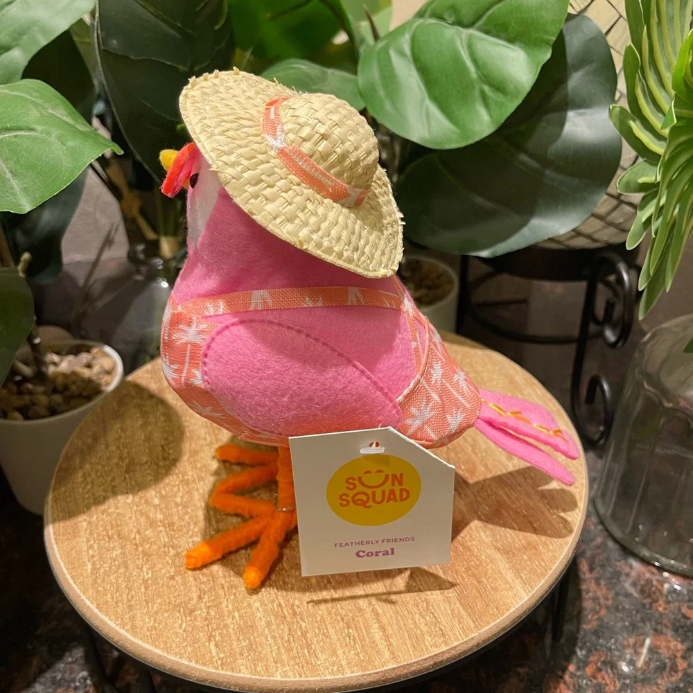 Target Sun Squad Summer Pink Fabric Beach Bird NWT